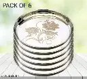 🍽️ Stainless Steel Dinner Plate Thali Set of 6
