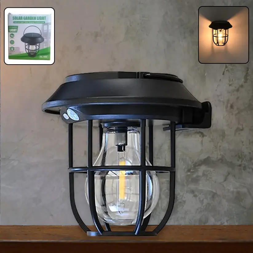 🔆 Solar Lantern Wall Light with Motion Sensor (1 Pc)