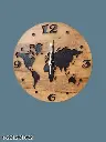 🌍 World Map MDF Wooden Wall Clock