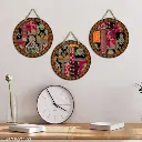 🌸 KGPMart Floral Art Wooden Wall Hanging | Set of 3