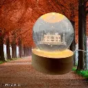 3D Taj Mahal Crystal Ball USB Night Light