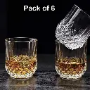 💎 Crystal Transparent Unbreakable Water & Juice Glass Set – 6 Pcs