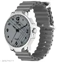 1530-Grey Cross Strap Analog Watch for Men & Boys