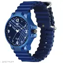 1528-Blue Cross Strap Analog Watch for Men & Boys