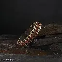 Gold-Plated Rudraksha Bracelet with Golden Beads – 5 Mukhi Handcrafted