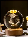 3D Love Rose Crystal Ball Lamp