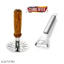 Stainless Steel Y Peeler & Wooden Masher