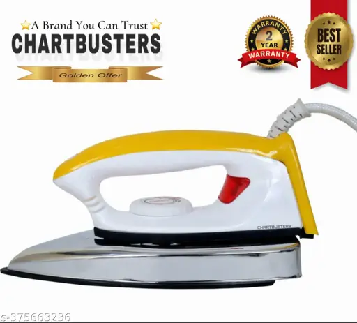 750W Lightweight Dry Iron | American Heritage Golden Soleplate