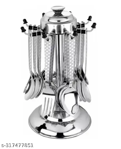 🍴 Designer Revolving Stainless Steel 24 Pcs