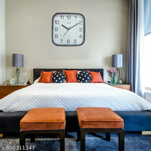 🕒 9.5-Inch Quartz Silent Wall Clock (Black)