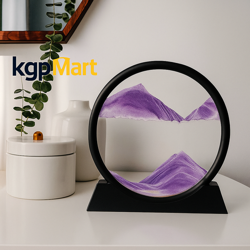 🌀 7-Inch Moving Sand Art Picture | 360° Rotating Hourglass Style