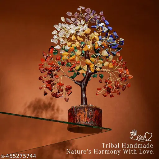 🌈 7 Chakra Crystal Tree with 100 Natural Beads r