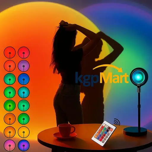 🌇 Sunset Lamp Projection | 16 Colors Changing