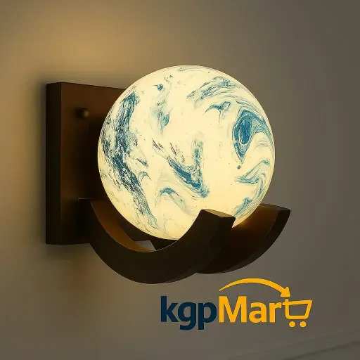 💡 Brother's Wall Light – Elegant Blue Glass Wall