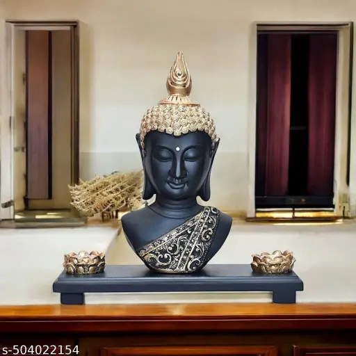 Once and Again Buddha Statue with Tea Light Holders