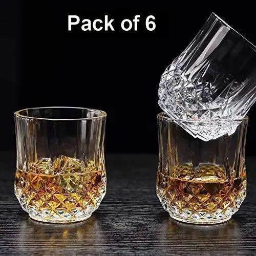 💎 Crystal Transparent Unbreakable Water & Juice Glass Set – 6 Pcs