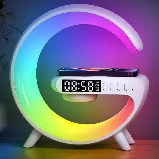 G shaped RGB Light Wirless Charge Cum Speaker