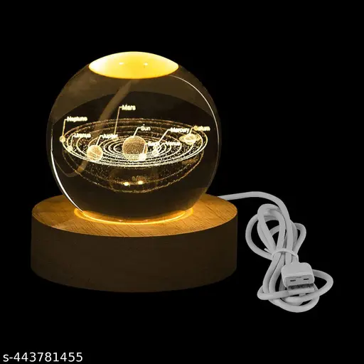 Amazing 3D Solar System Crystal Ball Lamp
