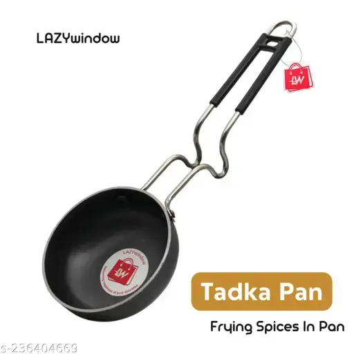 LAZYwindow Iron Tadka Pan / Frying Pan (Non-Coated)
