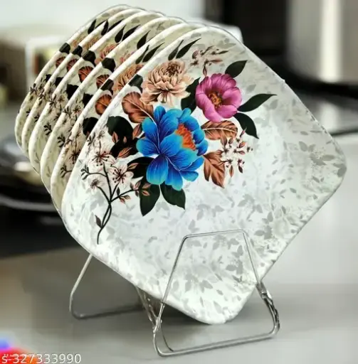 INPRO Melamine Square Dinner Plates