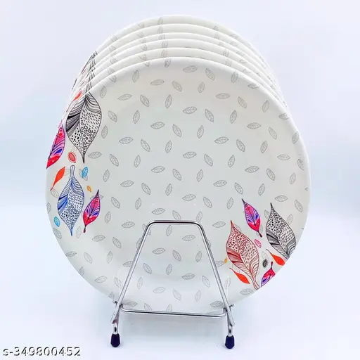 Melamine Dinner Plates – Round 10.5 Inch Floral Plate