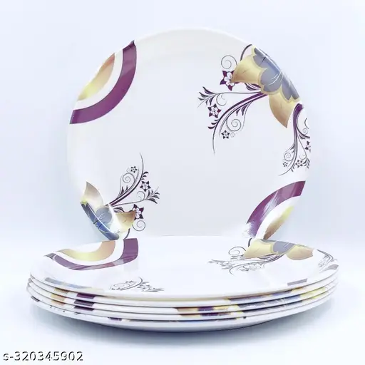 FARI 10 Inch Melamine Plates | Floral Print