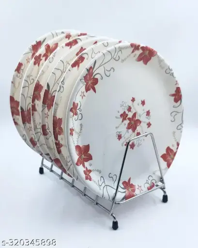 FARI 10 Inch Melamine Plates | Vintage Floral Design