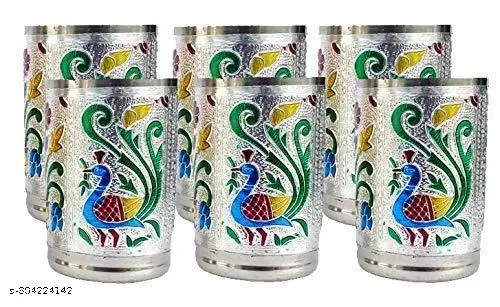 Trendy Meenakari Water & Juice Glass Set