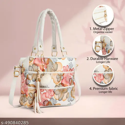 👜 Leades Printed PU Handbag & Shoulder Bag for Women